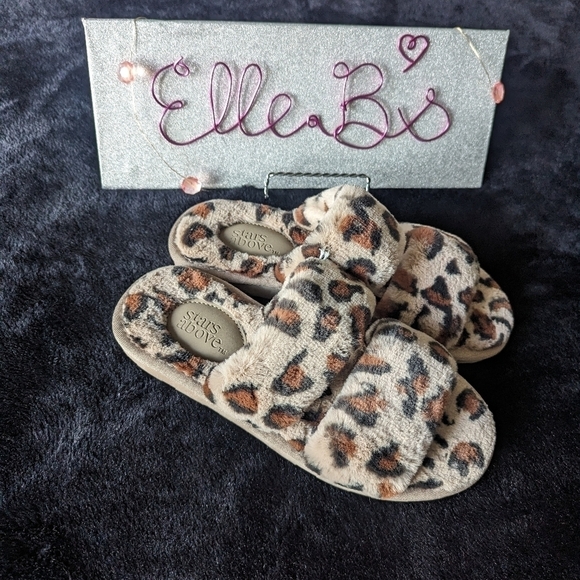 Stars Above Cheetah Print Slippers 7 - Picture 1 of 4
